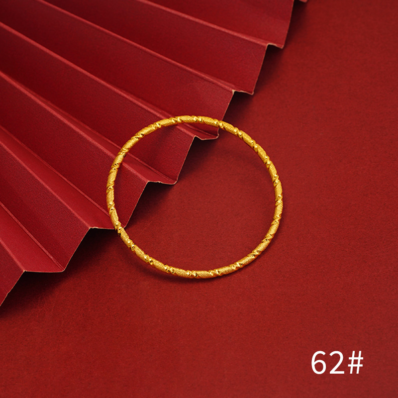 2022 pulsera de patrón de tela de oro de Vietnam simple pulsera de mujer joyería exquisita pulsera retro elegante accesorios populares