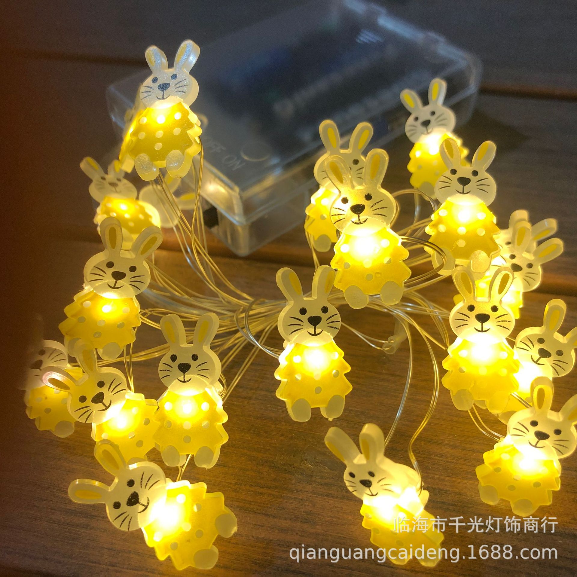 LED lámpara de modelado de alambre de cobre de Pascua Zanahoria Conejo pollo Lámpara Luminosa cadena Lámpara decorativa lámpara de alambre de cobre cadena lámpara de color