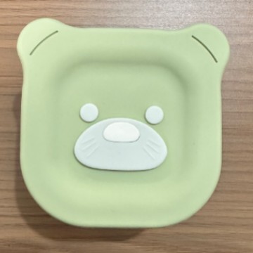 Cubierta de silicona de oso 240ml de alta borosilicona, caja de preservación de alimentos suplementarios, cubierta para bebés, caja de almuerzo, sellado fresco