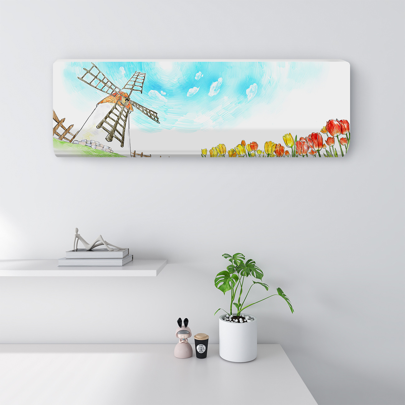 Aire acondicionado cubierta a prueba de polvo 2024 nueva cubierta de aire acondicionado colgante tipo colgante general Glimie todo incluido Haier cubierta de aire acondicionado