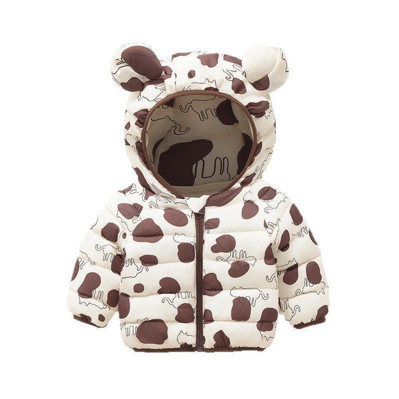 Chaqueta acolchada de algodón para niñas lindas de dibujos animados Chaqueta acolchada con capucha para niños Nuevo estilo Chaqueta acolchada de invierno para niños pequeños y medianos al por mayor