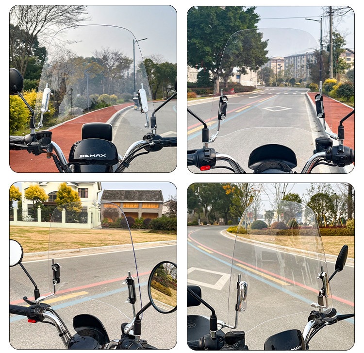 Suitable for electric motorcycle windshields, transparent wind deflectors, electric vehicle front windshields, and electric scooter wind shields