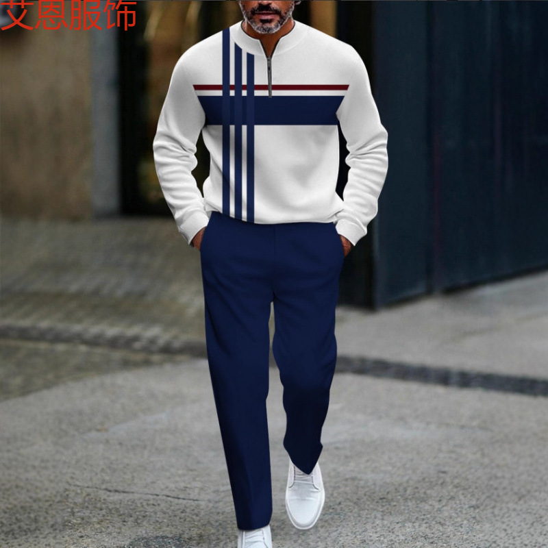 trousers with zipper with a round collar