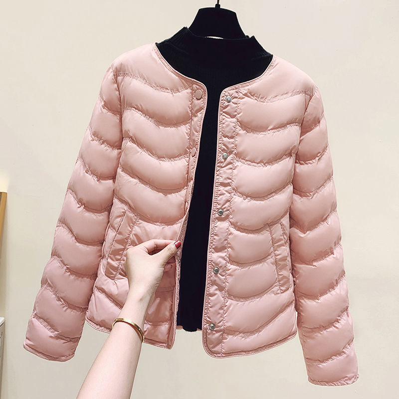 冬季无领轻薄羽绒棉服女内胆棉衣短款打底保暖小棉袄薄款棉衣|undefined