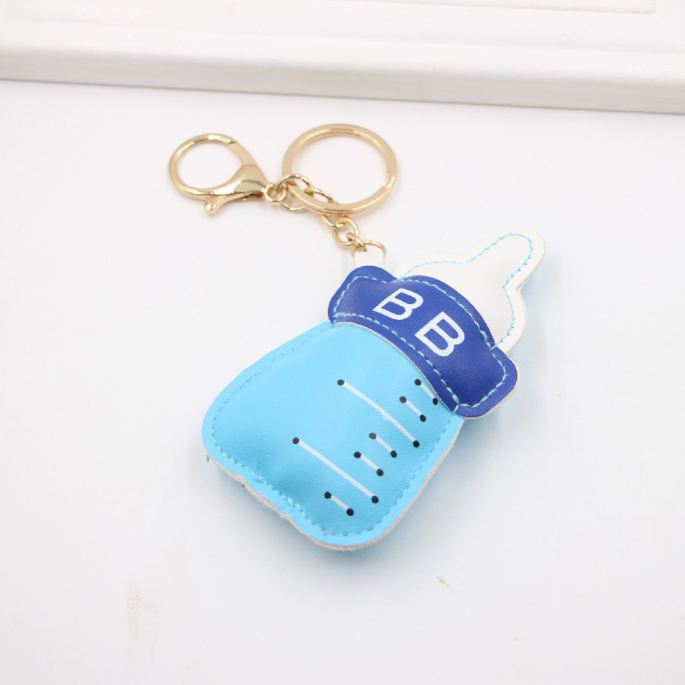 Cross-border Baby Bottle Pu Leather Pendant Bag Accessories Hot-selling Baby Bottle Pendant Europe And America display picture 1