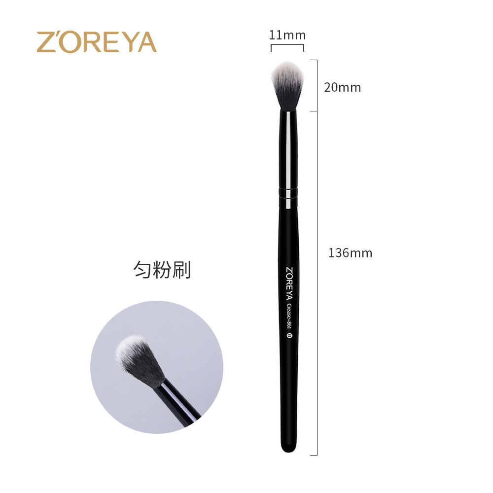 Juego de herramientas de belleza Zhuoerya al por mayor pincel de base de rubor de sombra de ojos negro 15 juegos de pinceles de maquillaje Cangzhou