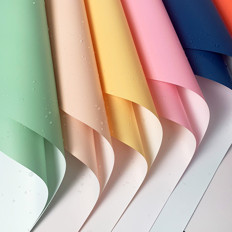 清新色欧雅纸双色双面鲜花包装纸材料韩式包花纸玫瑰花花店资材