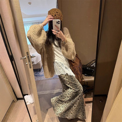 可补P0721慵懒毛绒感毛衣外套长74-仅供货经销商不退换