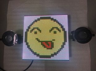 P3-led display emoji screen car-mounted screen mobile phone change word TikTok Net red car rear window glass screen Car Charger power supply