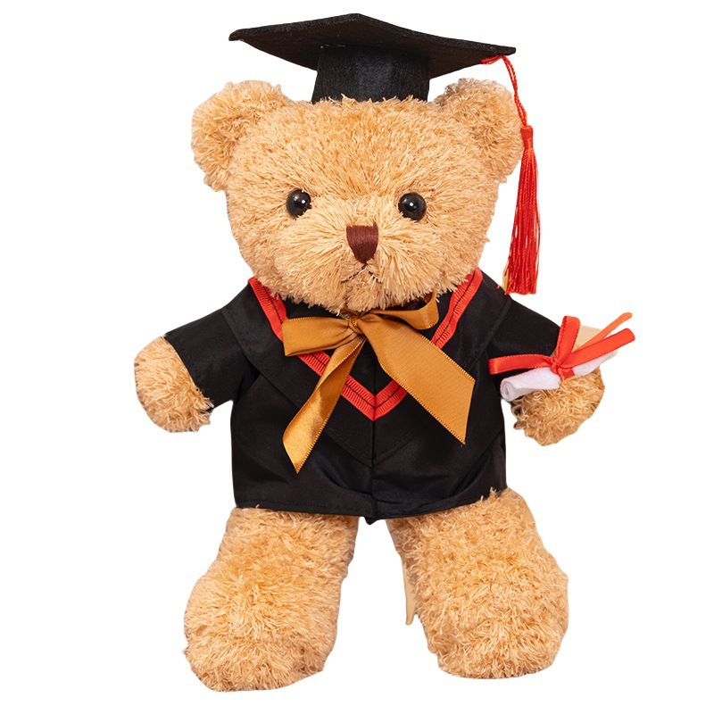 Graduación oso muñeca uniformes muñecas logotipo maestro doctor oso juguetes de peluche regalo escolar