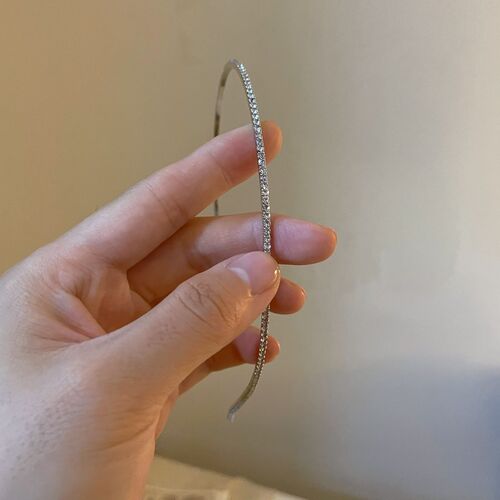 Classic ultra-fine sparkling diamond zircon headband, thin style for women, simple diamond headband, fairy elegant hair accessory, versatile headwear