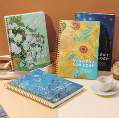 廠家直銷 梵高16K加厚線圈本筆記本 B5筆記本高顏值 支持小額批發