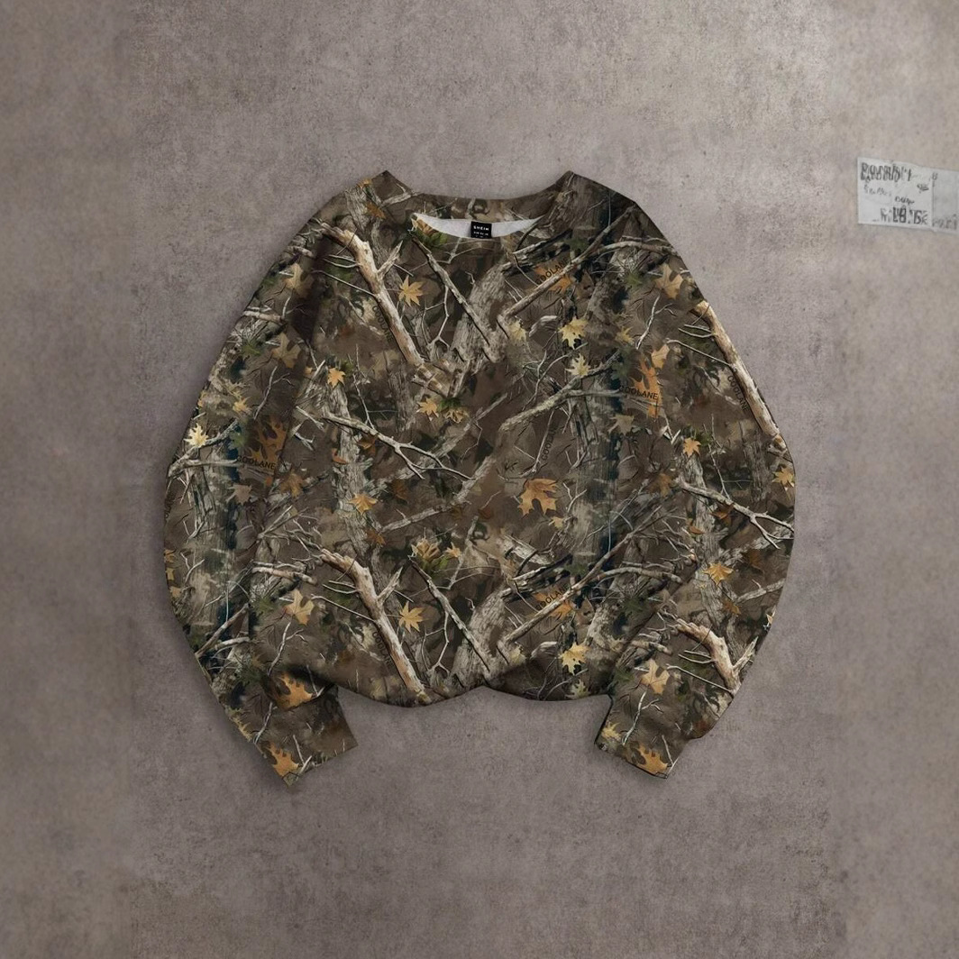 227g Weight Long Sleeve Sleeve Length Pullovers Placket Type Regular Sleeve Sleeve Type Spandex, Polyester Fabric Type Regular Top Length Hoodie Tops Type Holiday Occasion Round Neck Neckline Comfort Function Loose Fit Type Camouflage Pattern Autumn Season Women's Gender Streetwear Style Wholesale Women's Streetwear Camouflage Long Sleeve Hoodies & Sweatshirts