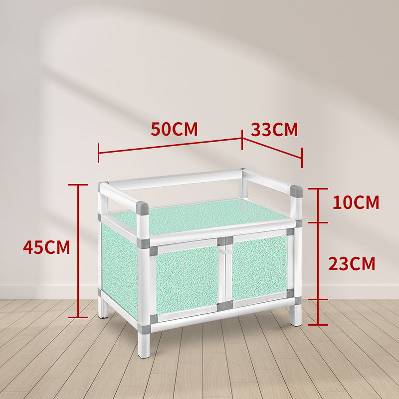 armario de comedor de aleación de aluminio simple armario de cubierta pequeño armario de alquiler armario de almacenamiento armario de cocina doméstico armario de almacenamiento multicapa
