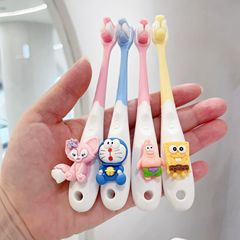 Children's cute cartoon soft-bristle toothbrush 2-3-6-12 years old baby small head infant deciduous teeth child toothbrush