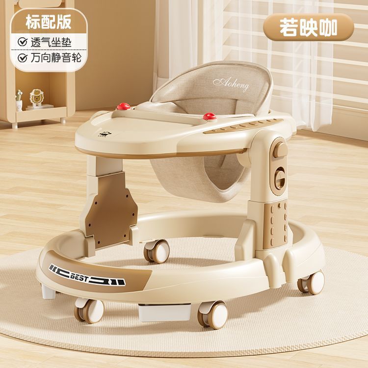 Caminante anti-vuelco bebé empuje manual tres en uno bebé niño caminar multifuncional