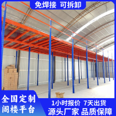 メーカー卸売りロフト式棚は屋根裏プラットフォーム倉庫の二階の現場の仕切りを作って、取り外し可能な倉庫棚を作る