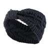 Knitted headband with bow, keep warm hair accessory, European style