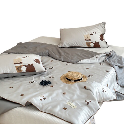 Tencel summer quilt, summer cooling quilt, summer ice silk cool feeling, high-end kindergarten cartoon class A air-conditioning quilt for babies and children