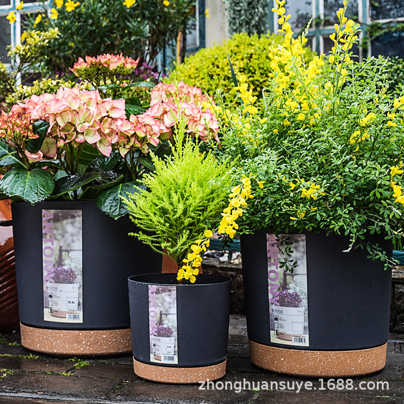 ユニバーサルアンソニー植木鉢ヨーロッパ風植木鉢プラスチック樹脂厚い栽培鉢月季盆国際盆ガロン盆|undefined