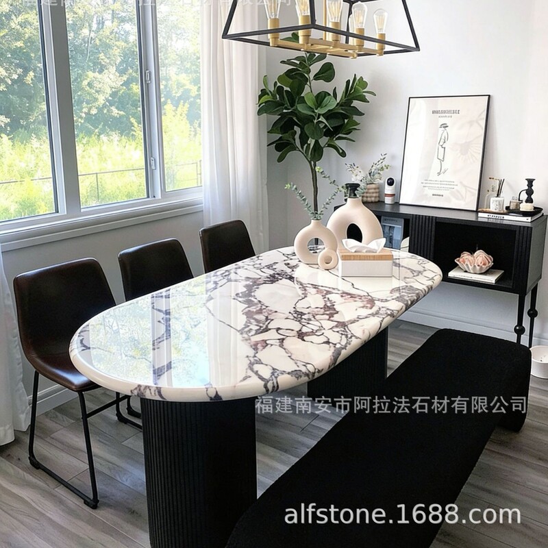 Italian Imported Polig Purple Marble Luxury French-Style Countertop Island Sink Bathroom with Glossy Surface Italian Imported Polig Purple Marble Luxury French-Style Countertop Island Sink Bathroom with Glossy Surface