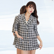西装短裤套装女2024新款秋冬加厚毛呢高档正装时尚休闲职业小西服