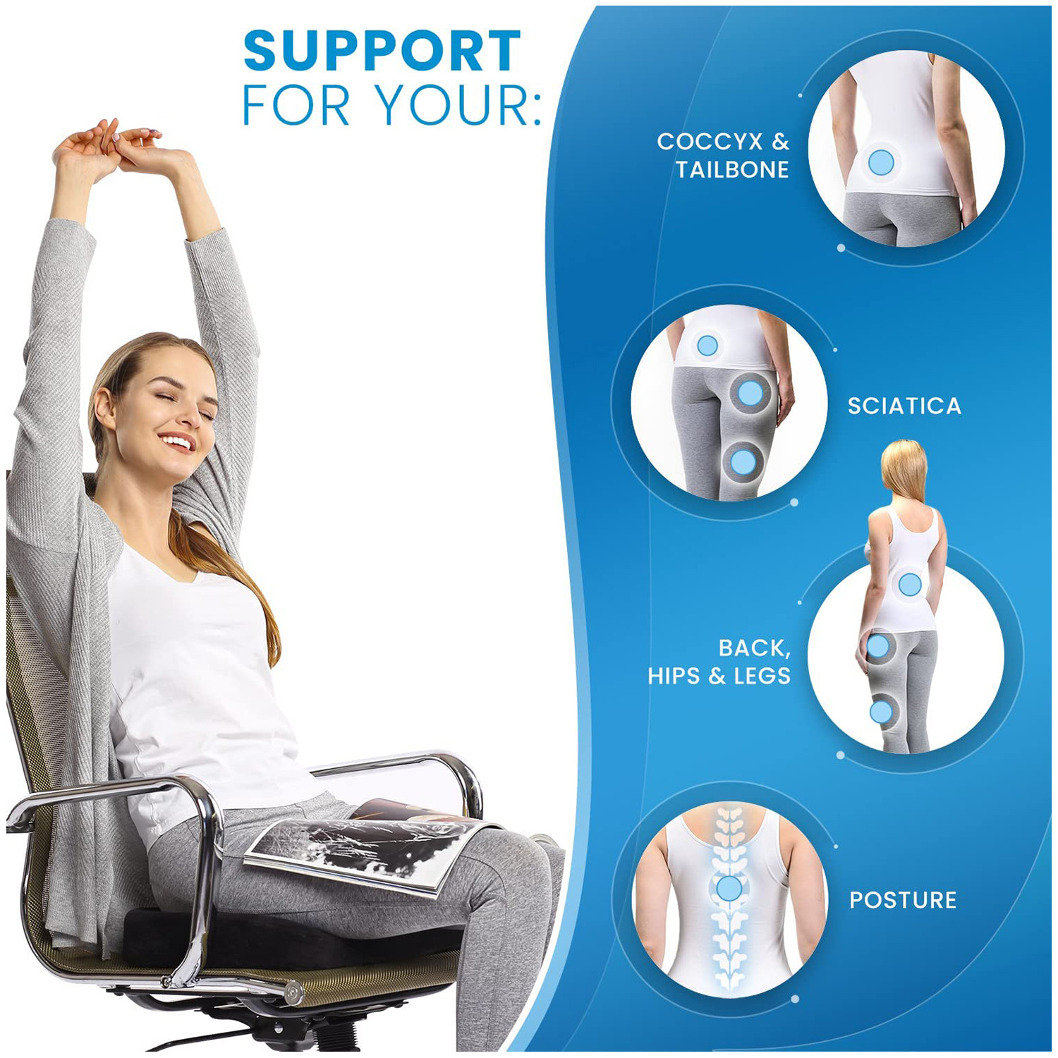 Memory Foam Cushion in Different Settings