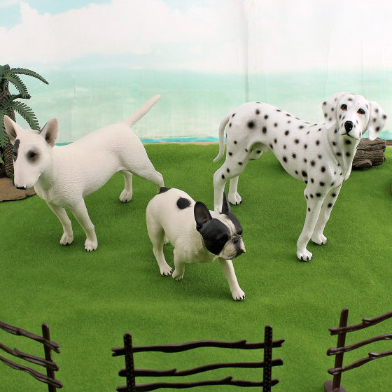Cross-border Children's Cognitive Simulation Dalmatians Bulldog Bull Terrier Pet Dog Model Animal Decoration Ornaments