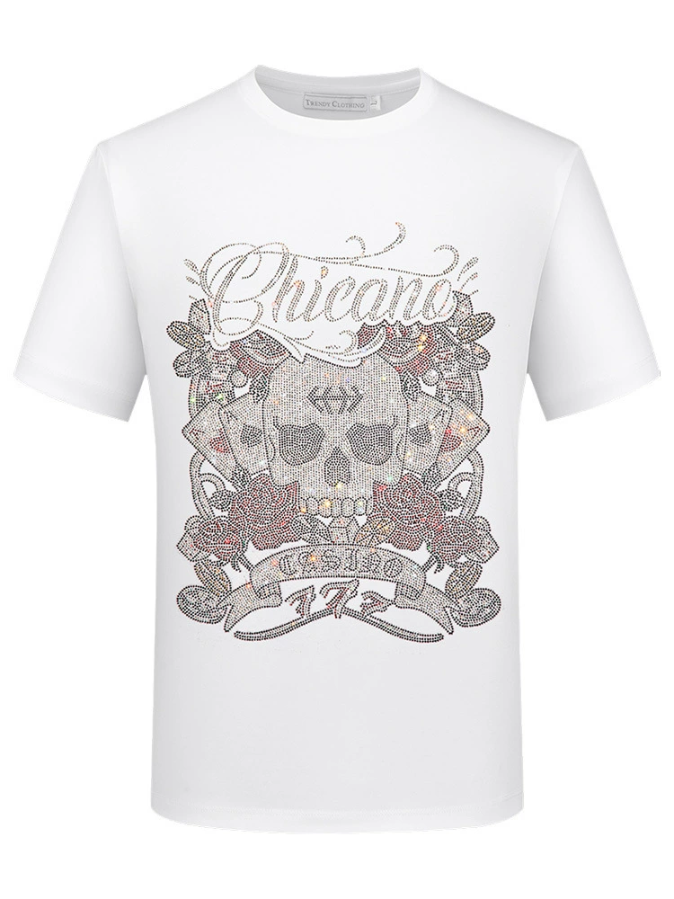 Men's silk trend T-shirt, with short sleeve, Collection Year 2025, plus size