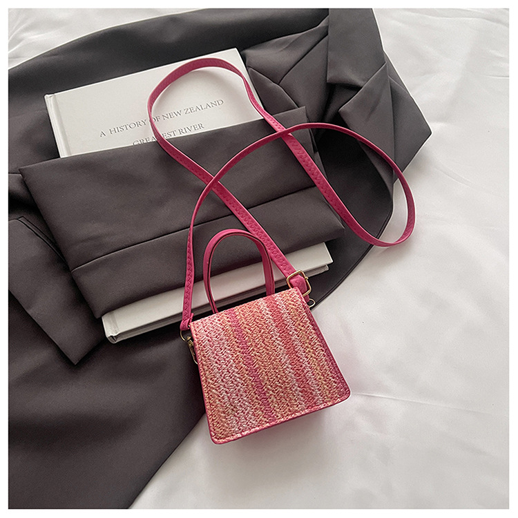 Borsa a tracolla da donna in paglia a righe per mare estate_voghion.com