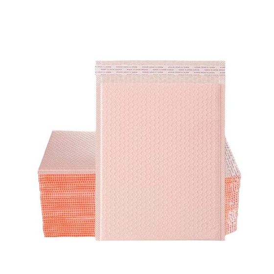 Bare pink co-extrusion film bubble bag color bubble bag self-adhesive packaging bag clothing express bubble bag shockproof and pressure proof