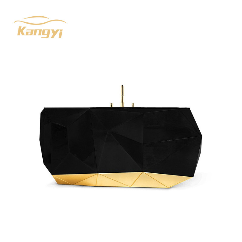 Luxury Acrylic Freestanding Pedestal Black Gold Bathroom Sink Modern Art Diamond Washbasin Toilet Basin Luxury Acrylic Freestanding Pedestal Black Gold Bathroom Sink Modern Art Diamond Washbasin Toilet Basin