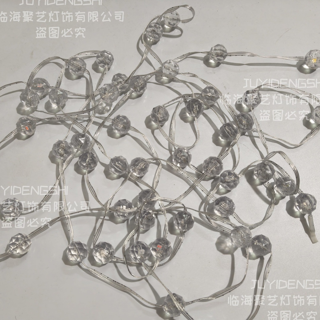 String de lámpara de cristal romántica decoración de cumpleaños lámpara de color solar estrella al aire libre decoración de vacaciones