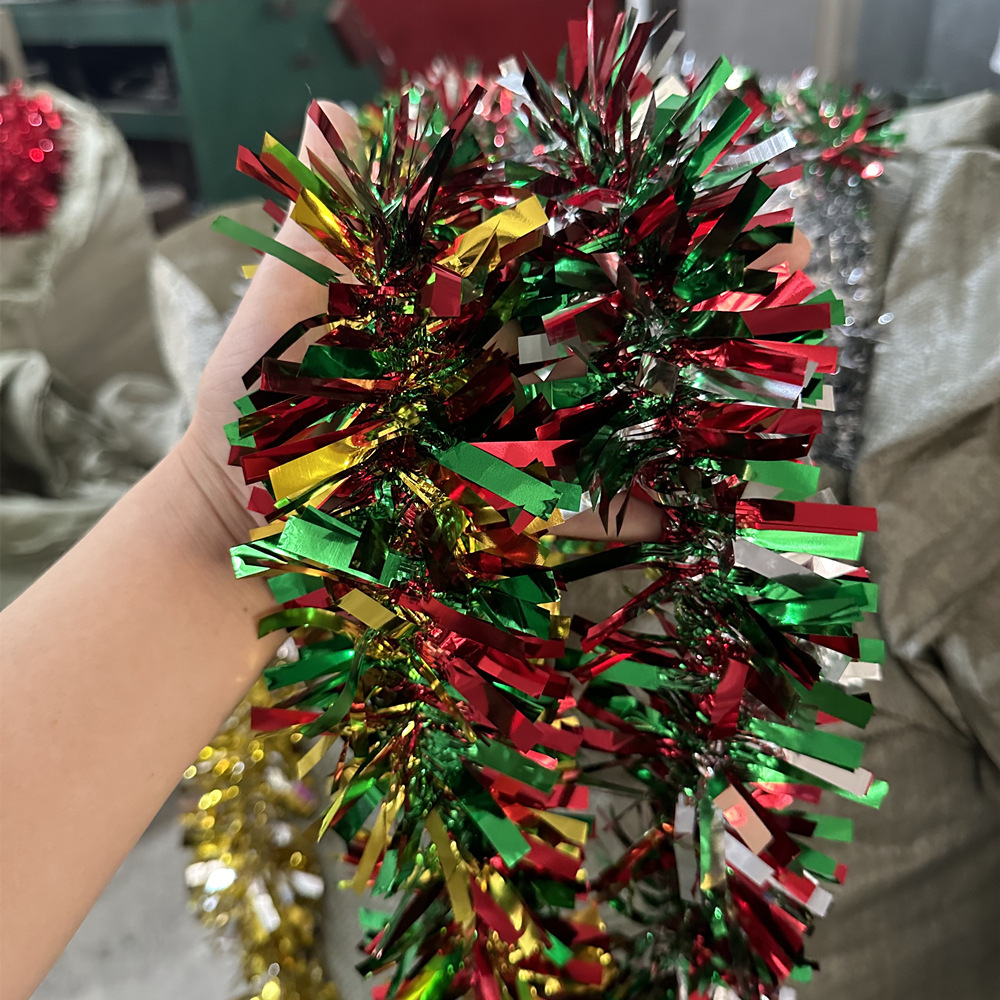 Transfronterizo Amazon explosivo diseño de Navidad decoración de hojas anchas fiestas de fiestas de lana 9cm2 metros de cifrado