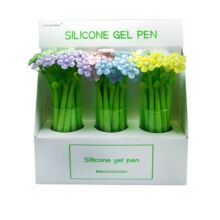 卡通幸雏菊花硅胶水晶亚克力中性笔创意花草造型签字笔芯