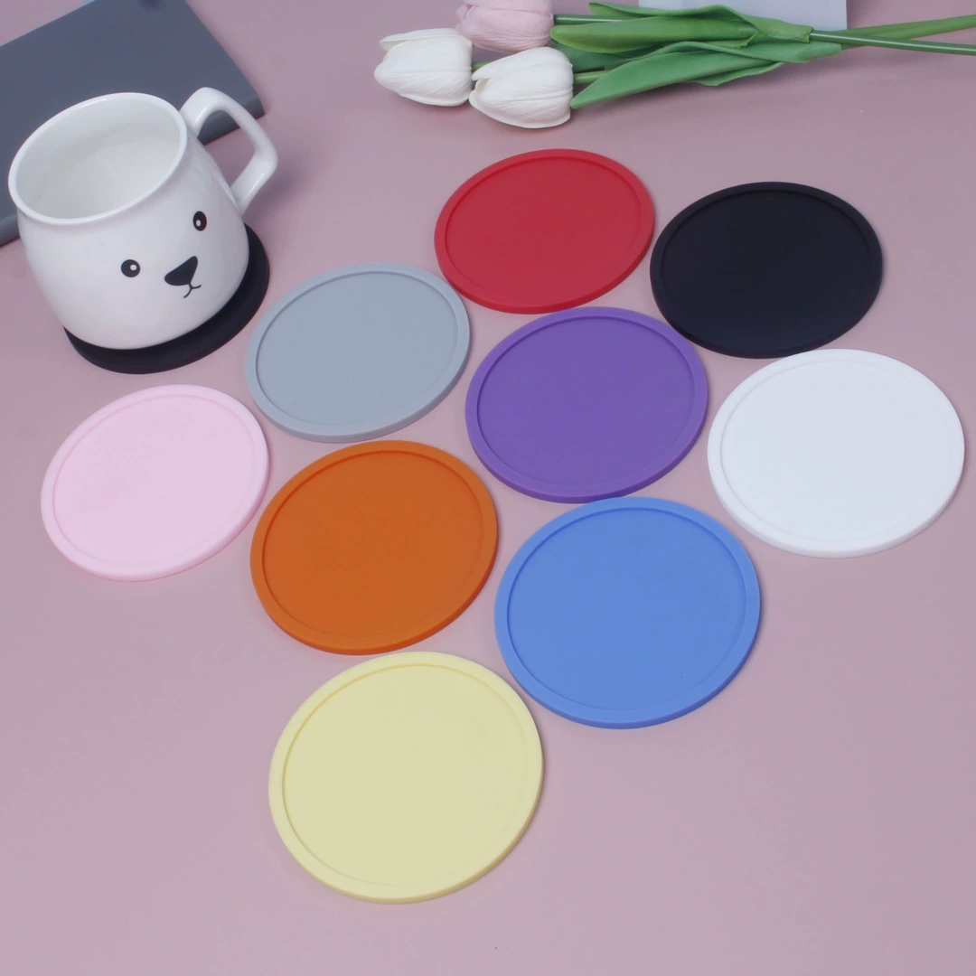 Креативный мультфильм ПВХ мягкий резиновый коврик для чашки коврик для чайной чашки нескользящий коврик для чашки трансграничная Водонепроницаемая чашка