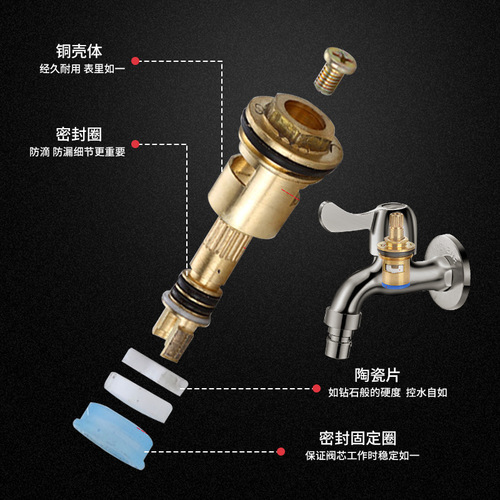 304 stainless steel faucet, washing machine, one in and two out, household 4-point three-way double-head dual-use water mouth corner valve