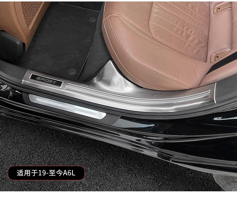 Suitable for Audi Door Sill Strip A6L/Q5L/A4L/A3L/Q3 Modified A7L Welcome Pedal A5 Interior Decoration