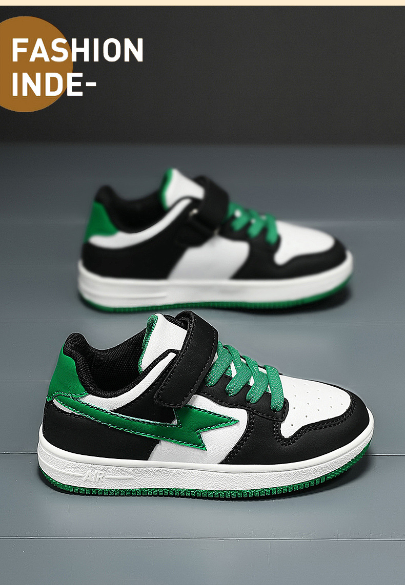 Scarpe da ginnastica per bambini 2024 primavera nuove scarpe sportive in pelle per ragazzi, scarpe da corsa basse per studenti di medie e grandi dimensioni, lotto di commercio estero_voghion.com