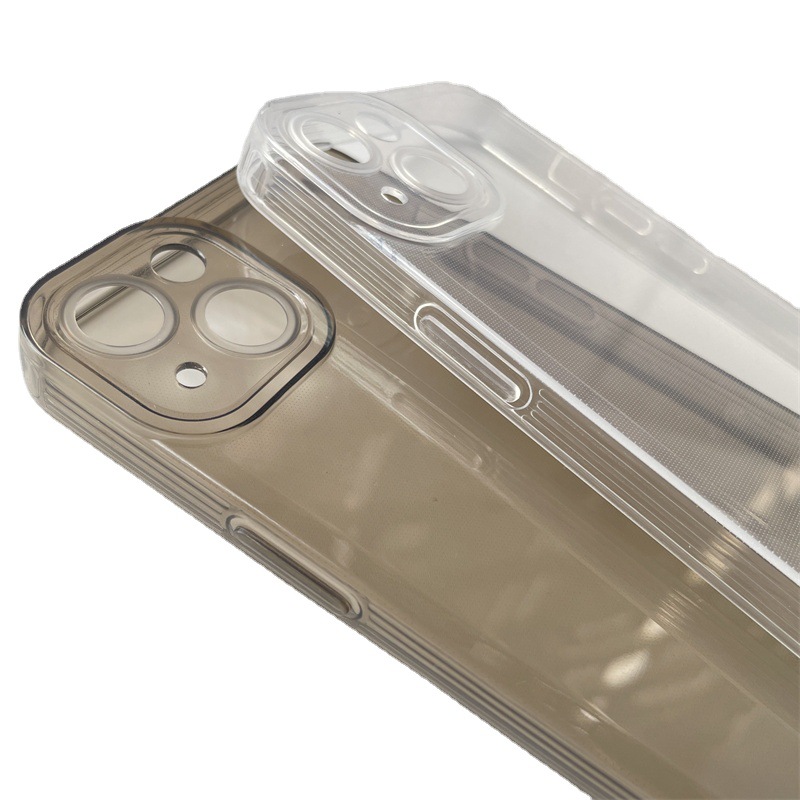 Angel Phone Stripe Anti drop Vhodné pro 14 Pro Cat Eye Groove Fotorámeček Průhledné pouzdro iPhone 13_voghion.com