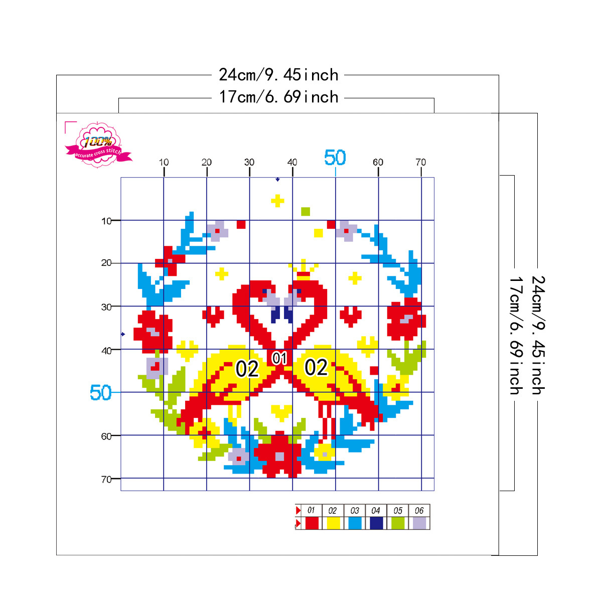 Mona Lisa Royal Cross Stitch Flower and Bird Series II Bolsa de costura inglesa hecha a mano para comercio exterior image 5