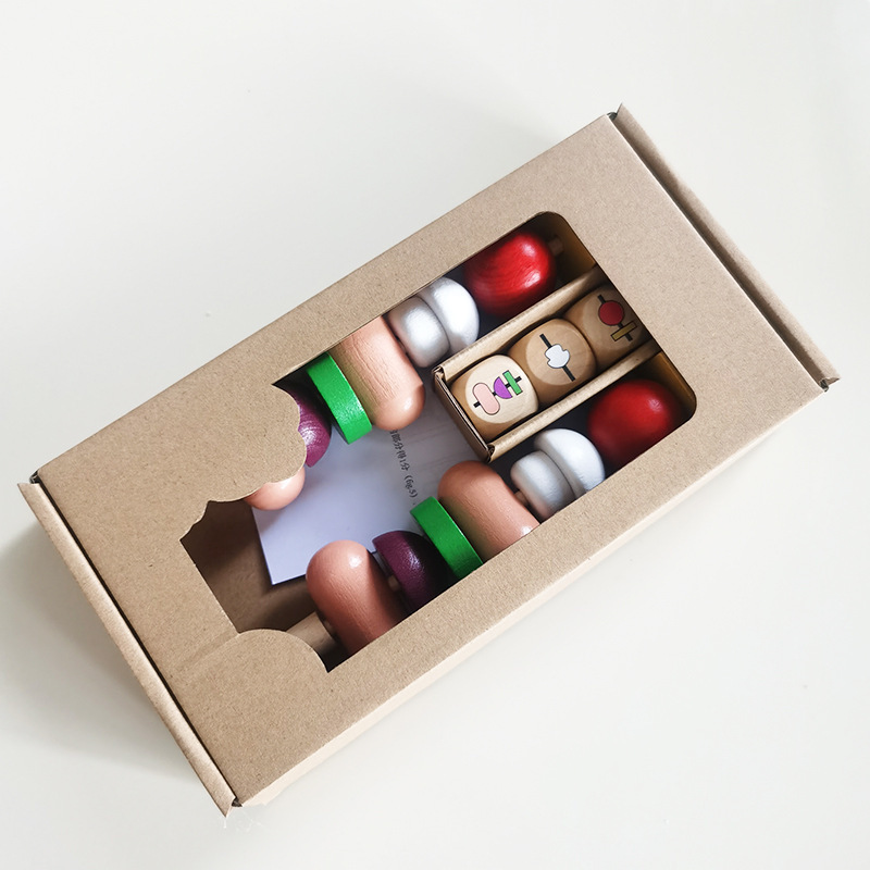 Casa de juegos para niños cocina pinchos juguetes interactivos madera educación temprana rompecabezas jengle batalla bloques montaje cognición