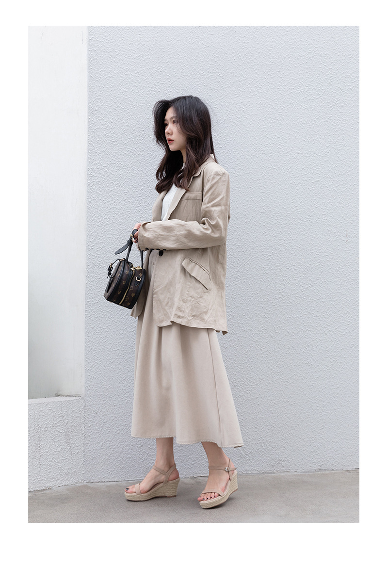 Sandal nữ quai ngang hở mũi gót cao 7 cm đế rơm — Màu đen chi tiết 27