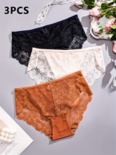 P 74311 Lace Cotton High Waist Panties ��˿�����ڿ� �羳