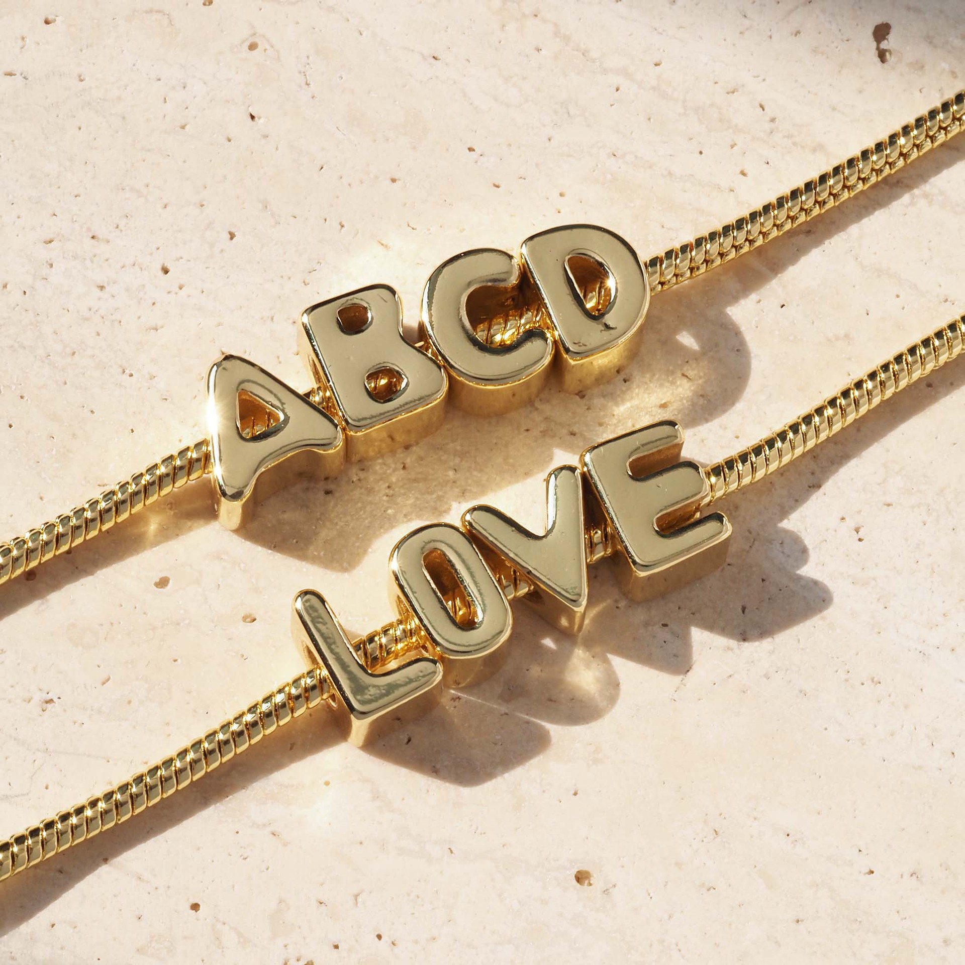 Gold Plated Initial Letter Pendant Necklace Simple Diy Jewelry_voghion.com