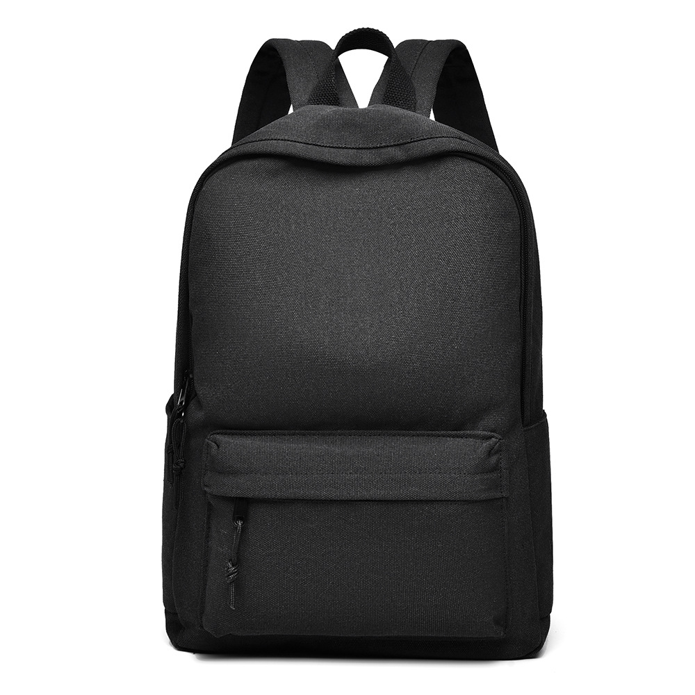 Transfronterizos otoño y invierno nuevo estilo simple poliéster mochila de hombro casual al aire libre de gran capacidad bolsa de viaje negra para hombres