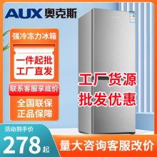 工厂货源批发奥克斯双开门冰箱小型家用电冰箱双门大容量节能宿舍
