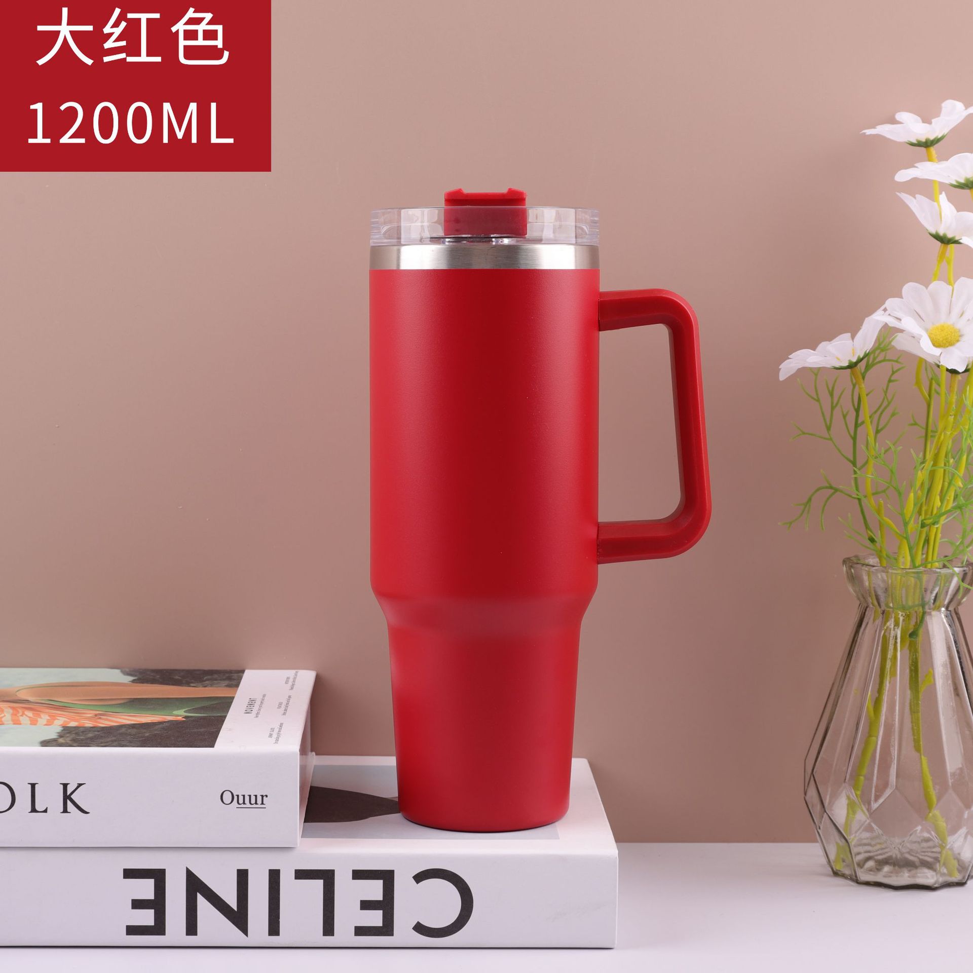 Amazon 40oz generación de mango de aislamiento de acero inoxidable taza de automóvil portátil al aire libre taza de hielo taza de aislamiento de agua fría