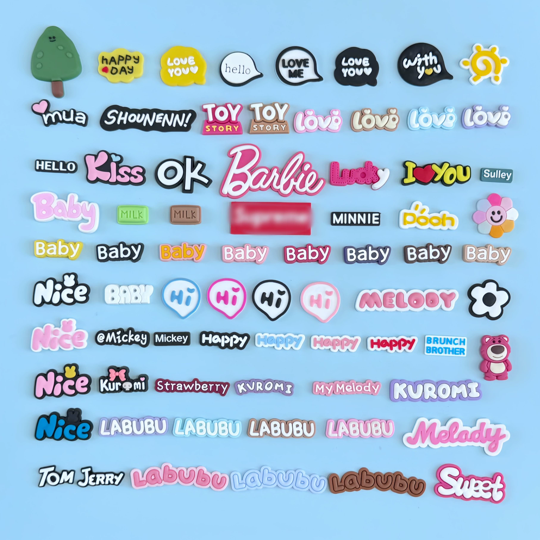 Набор мягких наклеек из ПВХ с английским и китайским алфавитом, милые декоративные наклейки для холодильника, кондиционера, DIY, для дома, для чехлов телефонов