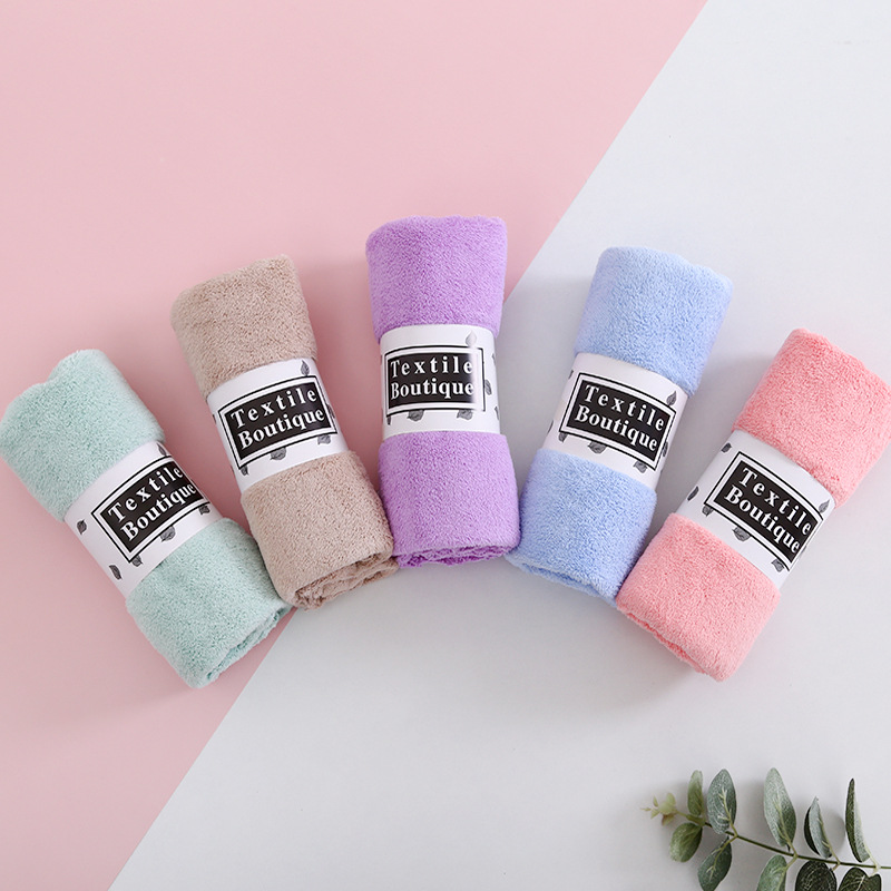 공장 도매 산호 양털 허리 타월 목욕타월 3 장 가정 데일리 커플 소프트 흡수 페이스 타월